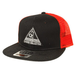 cayucos collective snapback hat with black triangle patch